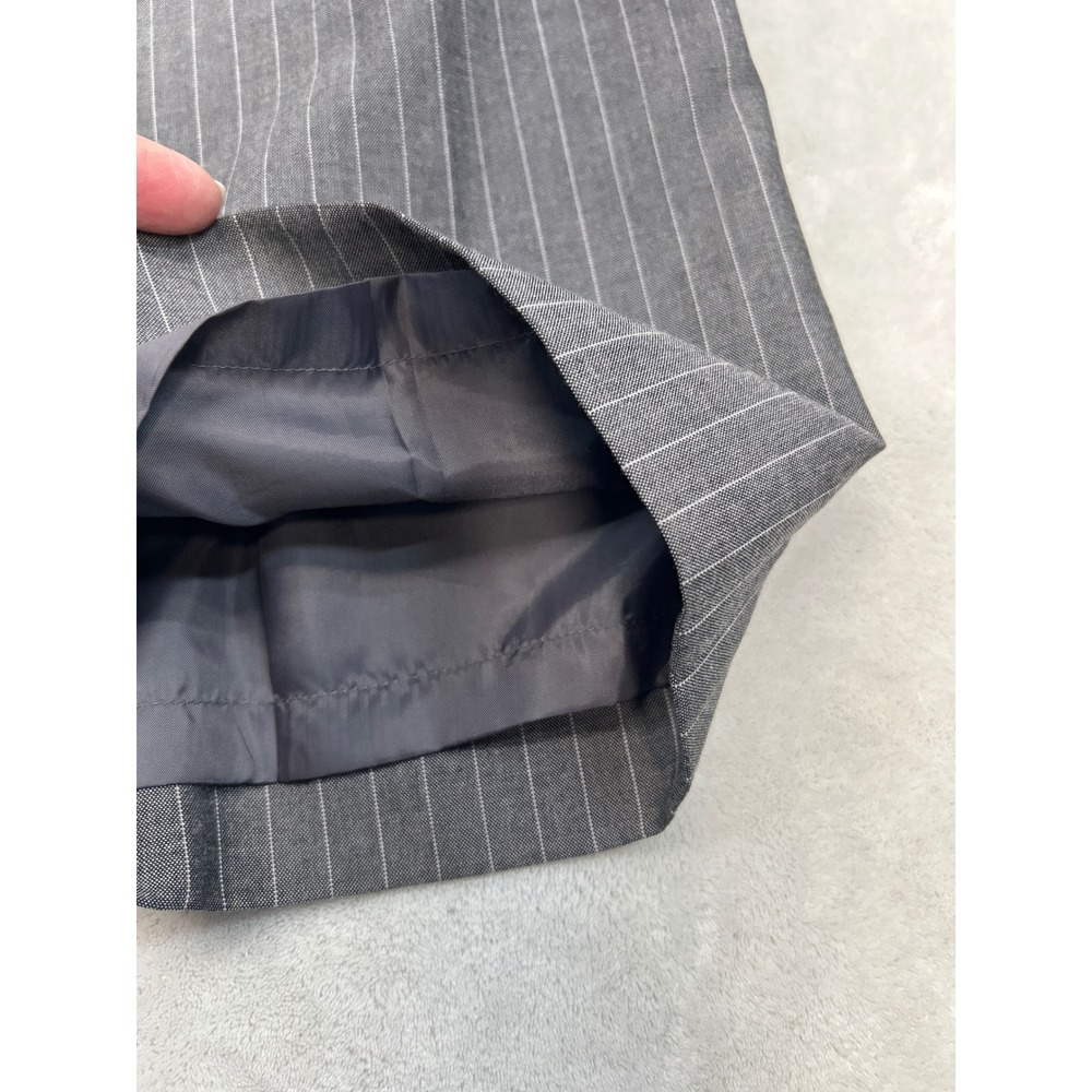 Tahari Pant Suit 8 Grey Pinstripe Arthur Levine Blazer Trousers Professional Set - Picture 12 of 14
